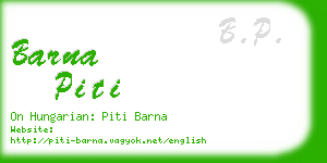 barna piti business card